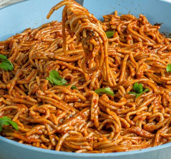 Jollof spaghetti